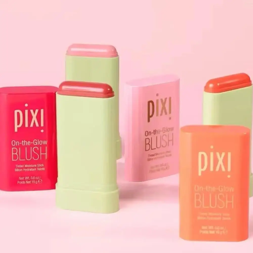 Pixi Blush Stick 3 In 1 Easy Color Rouge Blusher Cream Cheek Eye Lip Tinted Waterproof Mositure Face Contouring Shadow Blusher