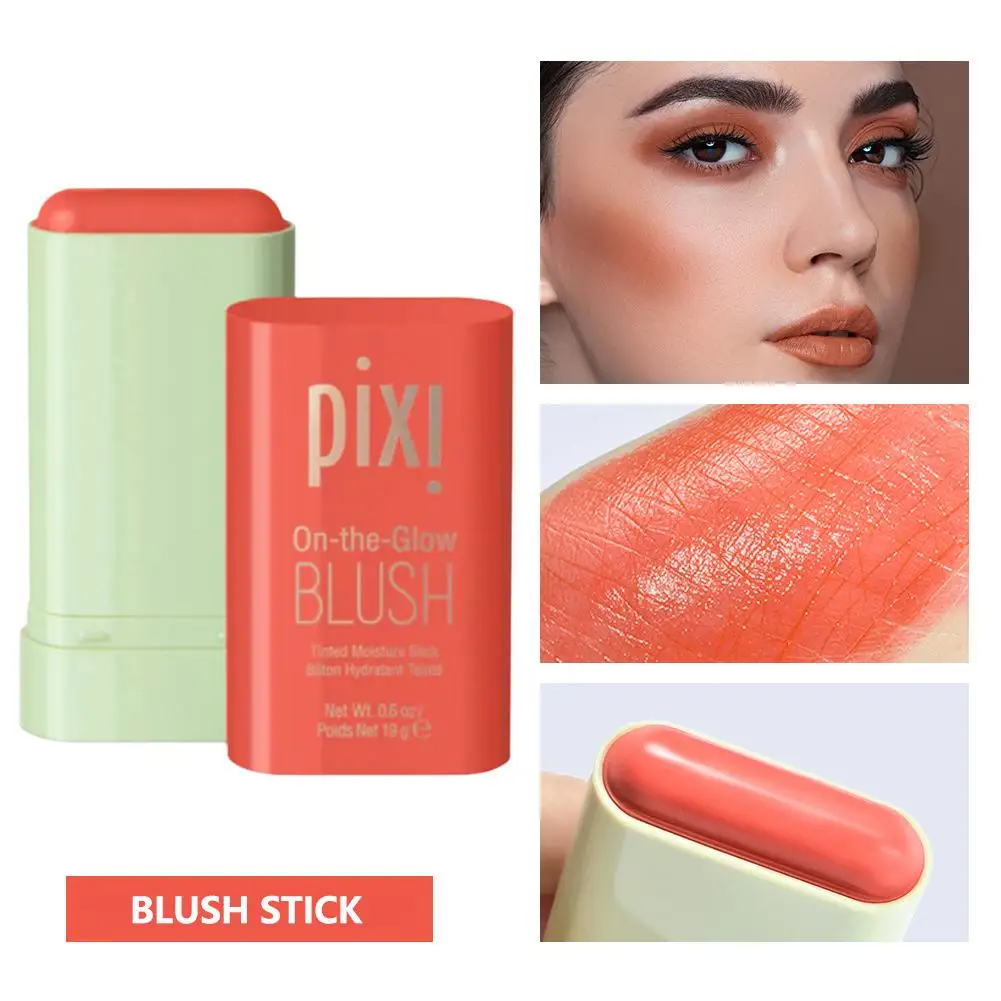 Pixi Blush Stick 3 In 1 Easy Color Rouge Blusher Cream Cheek Eye Lip Tinted Waterproof Mositure Face Contouring Shadow Blusher