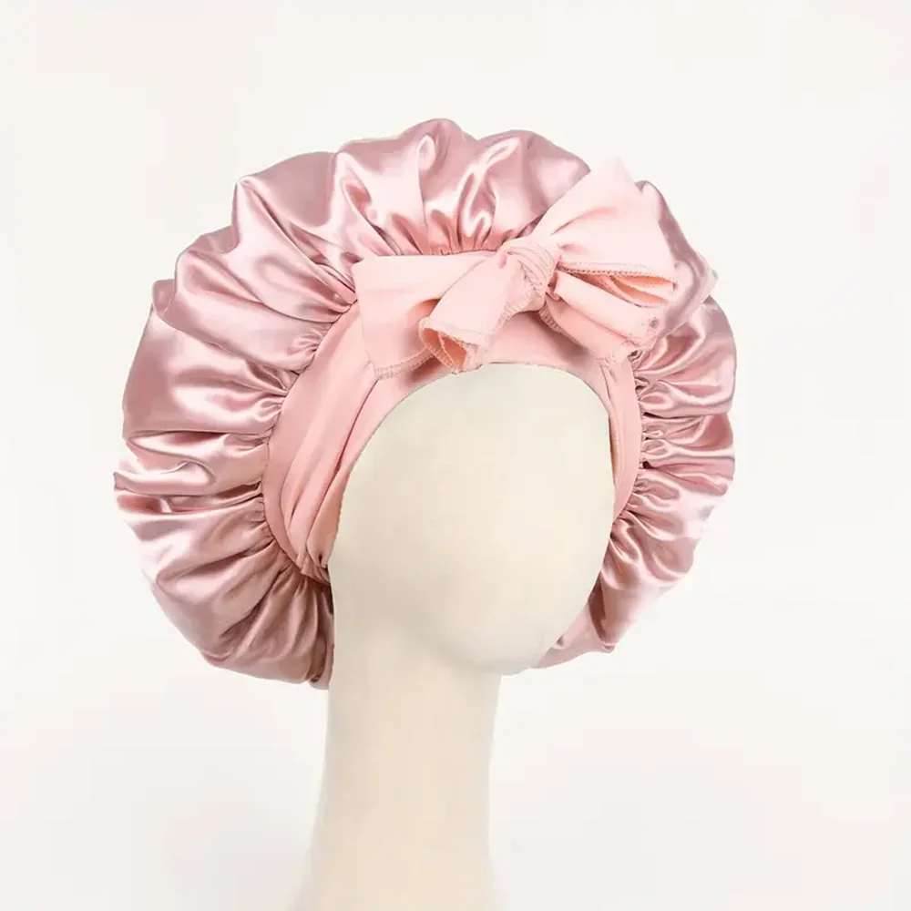Satin Bonnet Silk Bonnet Adjustable Bonne For Sleeping Hair Bonnet With Tie Band Bonnets For Women Men Satin Bonnet Silk Bonnet Adjustable Bonne For Sleeping Hair Bonnet With Tie Band Bonnets For Women Men