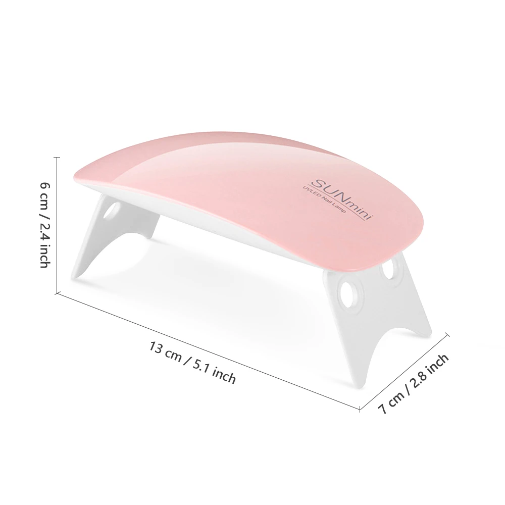 YIKOOLIN Mini Nail Lamp UV LED Nail Lamp Polish Poly Nail Gel 60s/120s Art Tool Portable Manicure Tool