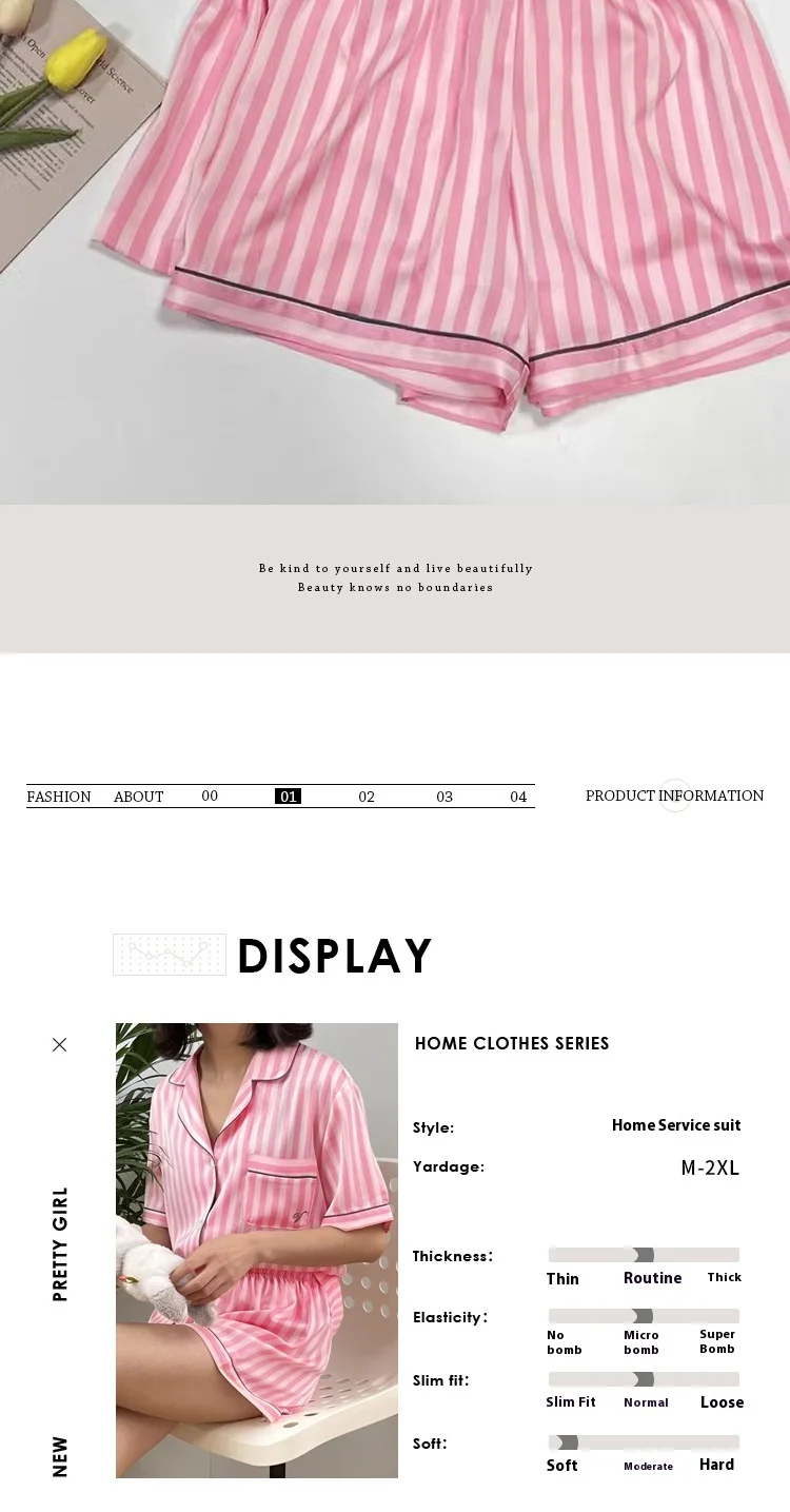 Large Size Women Pajamas Set Short-Sleeved Student Homewear Two-Piece Cardigan Lapel Senior Sense of Striped Short-Sleeved Short Large Size Women Pajamas Set Short-Sleeved Student Homewear Two-Piece Cardigan Lapel Senior Sense of Striped Short-Sleeved Short
